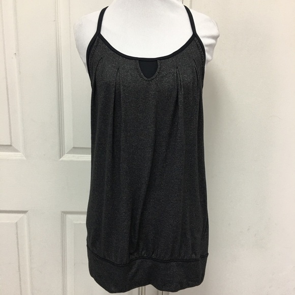 Lululemon Black Gray Tank Top Size 4 - Picture 2 of 7